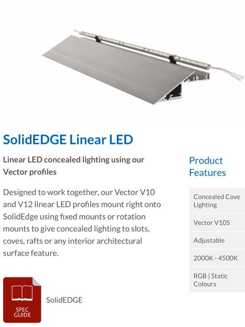 Lumino SolidEdge profile lengths E13 - for elegant lighting. 2m length ...